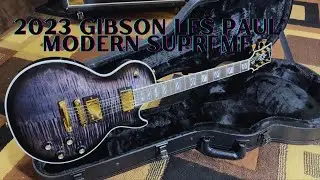 Brand New 2023 Gibson Les Paul Modern Supreme Translucent Ebony Burst Unboxing!!