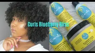 Curly hair routine with Curls Blueberry bliss