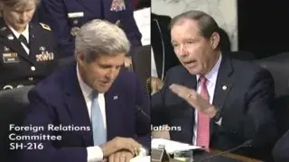 Sen. Tom Udall, Secretary of State get in heated debate over Syria