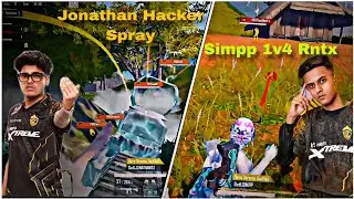 Simpp 1v4 Rntx ☠️🥵 Jonathan Hacker Spray 🥶 Simpp Domination 🥵 Godl BGIS highlights