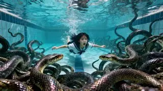 Man-eating plants and mutated giant crocodiles are attacking Death Island one after another!【巨蛇闯女校】