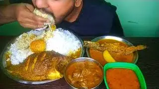 Tilapia fish curry rice mukbang | eating air fish curry with rice | chicken gizzard eating rice ...