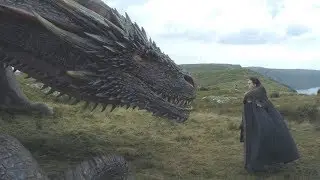 Jon Snow acaricia a Drogon - Jorah Mormont se reencuentra con Daenerys | Juego de Tronos Espa&ntilde;ol HD