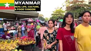 Raw Real Daily Life, Culture, and Street Food in Yangon, Myanmar 🇲🇲