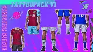 TATTOOPACK V1 BY KAZUYA FACEMAKER | PES 2020 - PES 2021 | SIDER VERSION AND CPK VERSION