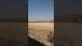 Wind Turbines In Pakistan Travel Karachi to Hyderabad #Railway #electric #village #shots