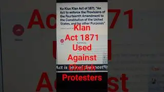 The KLAN ACT 1871