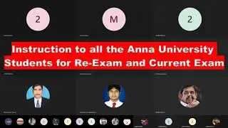 Anna University Re-Exam Full Instructions | Tamil | #annauniversity #reexam #hometest