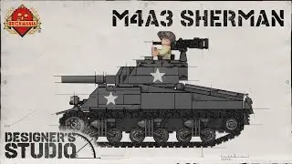 M4A3 Sherman - WWII US Army Medium Tank - Custom Lego - In The Designer’s Studio