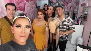 maquillándonos para ir ala inauguración d kary torres
