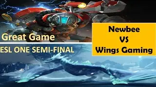 What a game !!! Newbee vs wings ESL One Semifinal