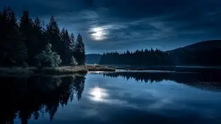 Deep Ambient Sleep Music 🌙 Forest Lake at Night | Calm Weightless Soundscape for Deep Sleep.