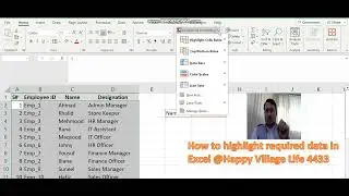 Highight Rule using Conditional Formatting in Excel