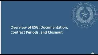 2023 Emergency Solutions Grant ESG Implementation Webinar