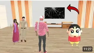 😱😱 shinchan ne Franklin ka TV tod diya Indian theft auto simulator game me 