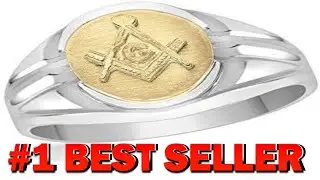 10K Two Tone Masonic Ring - B01GKCH0XQ