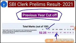 SBI Clerk Prelims Result 2021 | Out today | SBI Clerk Result 2021 | Cut off GEN,OBC,SC,ST SBI Clerk