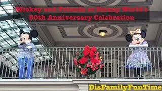 Mickey & Friends Greet Guests From the Train Station at Disney World's 50th Anniversary Celebration
