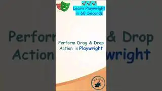 Playwright Tutorial | Drag & Drop Action in Playwright | Drag Drop #education #playwrightautomation