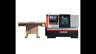 Automatic Multiple Servo Feeding Assembly Hydraulic Chuck Line Rail Precision CNC Lathe With Feeder