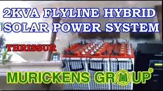 2KVA FLYLINE Solar Roof top Hybrid Inverter Installed- Thrissur- murickens group. Best Solar Offgrid