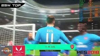 PES 2018 | AMD Ryzen 3 3200U Vega 3 | Gameplay Benchmark