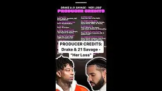 PRODUCER CREDITS on Drake & 21 Savage - 