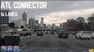 Atlanta Downtown Connector: Is This the Best Skyline in the South? | 4K Drive