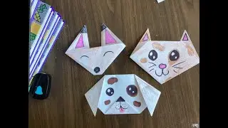 Dog, Cat, and Fox Origami Face