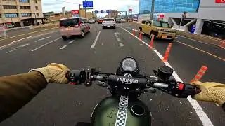 TRIUMPH Scrambler900 適当街ブラスクランブラー/ ZARD Exhaust sound