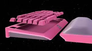 Razer BlackWidow Chroma V2 Quartz Edition - 3D Model
