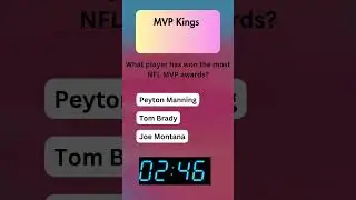 🌟 Most Valuable Players: Who Dominated the NFL MVP Awards? | #GridIronQuizShorts