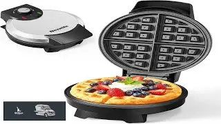 Waffle Maker 7 Round Classic Belgian Waffle Iron Adjustable Browning Control Easy Clean