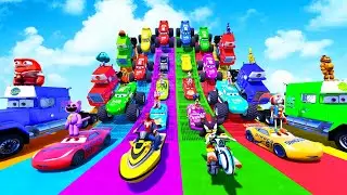 GTA V SPIDER-MAN 2 and HULK, POPPY PLAYTIME 4 Join in the Epic New Stunt Racing | GAMEPLAY MODS