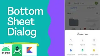Bottom Sheet Dialog in Android Studio | Material Design | Kotlin 