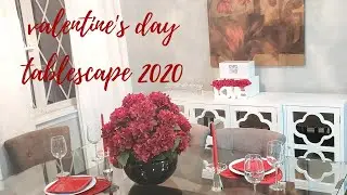 VALENTINE'S  DAY DINNER TABLE SETTING||VALENTINE'S  TABLE SCAPE 2020