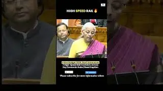 Union budget 2026: government announced 7 high speed rail corridors across key economic hubs #shorts
