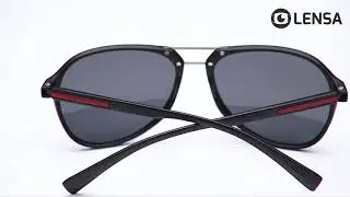 Unboxing ochelari de soare barbati Polarizen SP102 002 &ndash; LENSA.RO