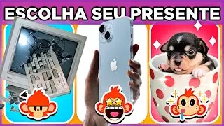 🎁🦝 ESCOLHA SEU PRESENTE #6 | Pode vir coisa boa ou ruim 🙈 #macaquiz #escolhaseupresente