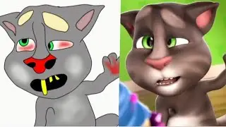 Laugh with My Talking Tom 2 🤣 Funny drawing meme -Try not To laugh 