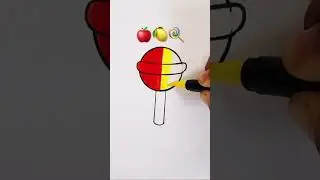 Creative expression 🍎🍋🍭 #drawing #youtubeshorts #shorts #shortvideo#candy