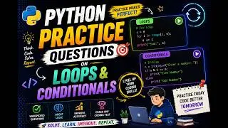 Python Practice Questions on Loops and Conditionals.