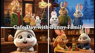 Bunny Family Cozy Winter Cafe Day! ☕❄️ The Bunny Family Show Full Episode Vlog #bunnycartoon #bunny