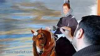 Velazquez - Queen Margarita de Austria on Horseback | Art Reproduction Oil Painting