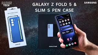 Ледяной синий Samsung Galaxy Z Fold 5 и тонкий чехол S Pen | Распаковка и сравнение с Z Fold 4