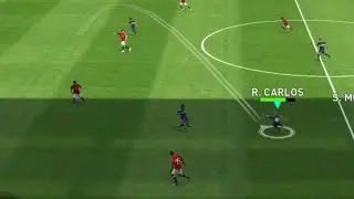 Beautiful Long Pass From Roberto Carlos