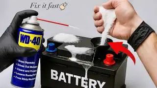 Смешайте WD-40 с солью 🔥ВОССТАНОВИТ энергию &laquo;мертвой&raquo; батареи НАВСЕГДА