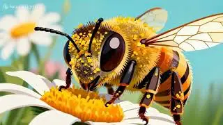Flowers and Bees friends- Baby Sensory Nature Adventure in the Flower Garden with Happy Honeybees