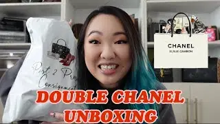 DOUBLE CHANEL UNBOXING | CHANEL CC VIP/GWP SNOW GLOBE & BUMBAG FIRST IMPRESSIONS + MOD SHOTS