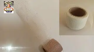 استخدام الشاش لمعالجه شروخ الحائط....Treating wall cracks using gauze and paste